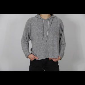 Grey shirt hoodie